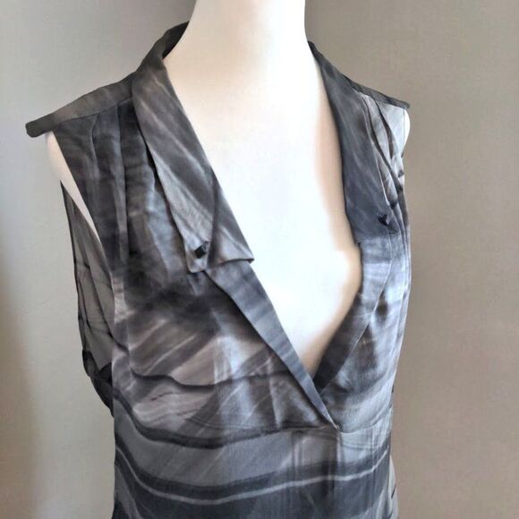 Barneys New York Black and Gray Mini Dress - Picture 2 of 13